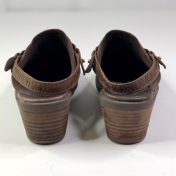 Teva Foxy mules clogs slingback brown leather 8.5 - Picture 3 of 12